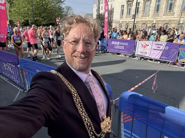 The Lord Mayor of Leeds celebrating at Leeds Pride